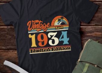 Vintage April 1934, 50th birthday, Est 1934, Birthday gift, Born In April, 1934