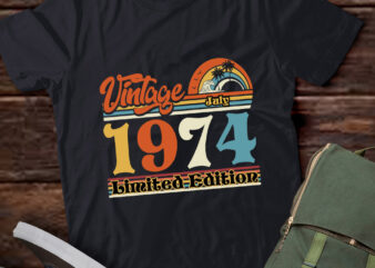 Vintage July 1974, 50th birthday, Est 1974, Birthday gift, Born In July, 1974