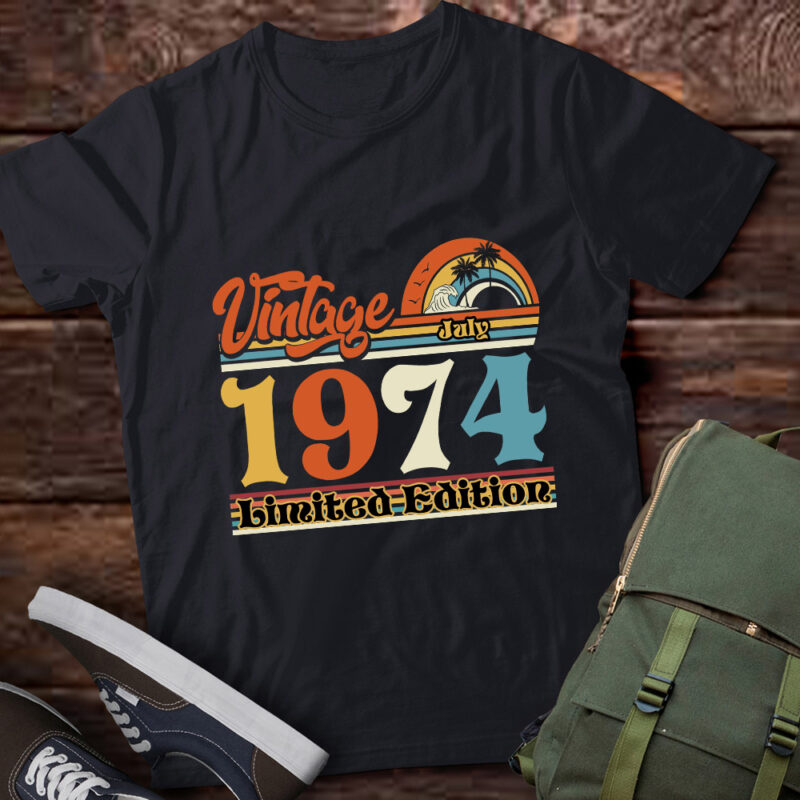 Vintage July 1974, 50th birthday, Est 1974, Birthday gift, Born In July, 1974