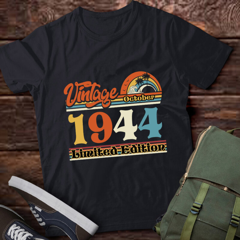 Vintage October 1944, 50th birthday, Est 1944, Birthday gift, Born In October, 1944