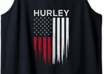 Vintage hurley NY patriotic American flag Tank Top