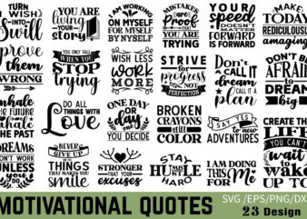 Motivational Quotes T-shirt Bundle Motivational Quotes Svg Bundle