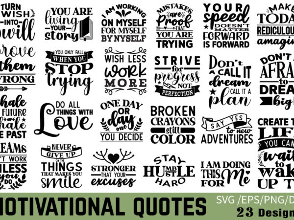 Motivational quotes t-shirt bundle motivational quotes svg bundle