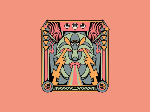 Trippy face t shirt designs for sale