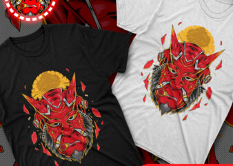Devil Mask Tshirt Design (AI/EPS/PSD/DXF/PDF/SVG/WEBP/JPG/PNG)