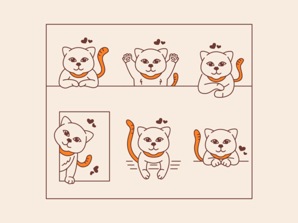Cute pussy cat animals activities t shirt vector file Cute pussy cat animals activities t shirt vector file