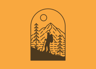 Backpacker Adventure t shirt template