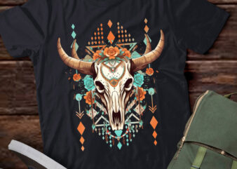Boho Cow Skull Cowgirl Vintage Western Rodeo Skull Gift lts-d