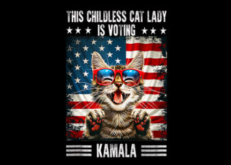 This Childless Cat Lady is Voting Kamala PNG, Kamala Harris PNG