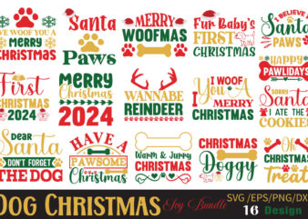 Dog Christmas T-shirt Bundle Dog Christmas svg Bundle