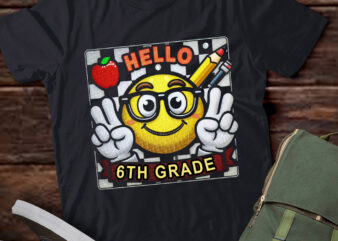 LT-P4 Retro sixth Hello 6th Grade Back To School Teacher Kid