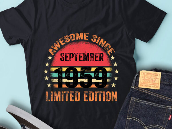 Lt93 birthday awesome since september 1959 limited edition t shirt vector graphic