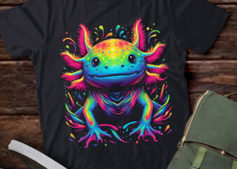 M332 Axolotl Rainbow Kawaii Colorful Axolotls Herpetologist