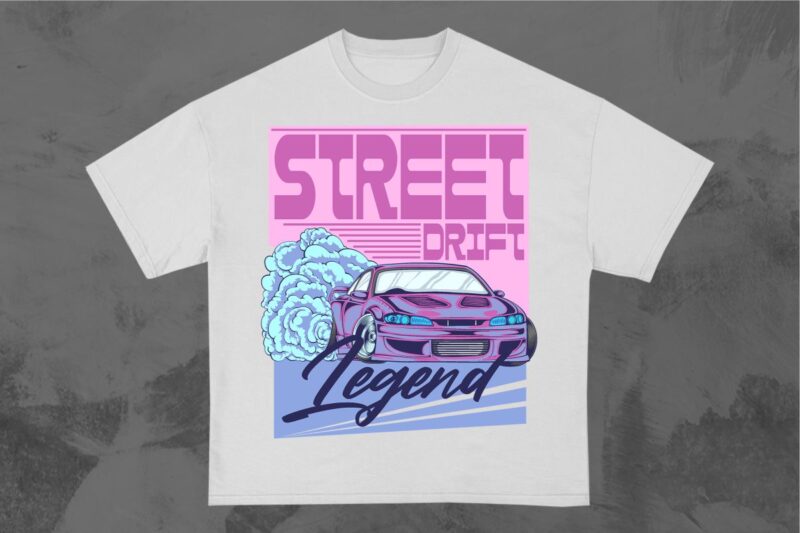 Drift Car T-shirt Design Bundle