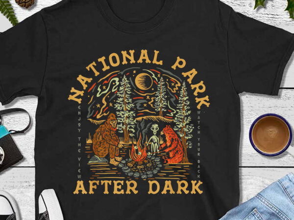 National park after dark png T shirt vector artwork National park after dark png T shirt vector artwork