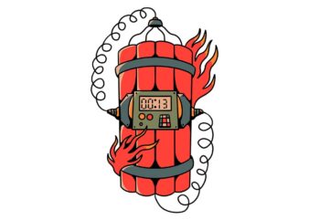 flaming explosions t-shirt design
