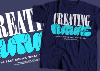 creating future typography apparel vector