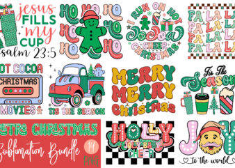 Retro Christmas Sublimation Bundle