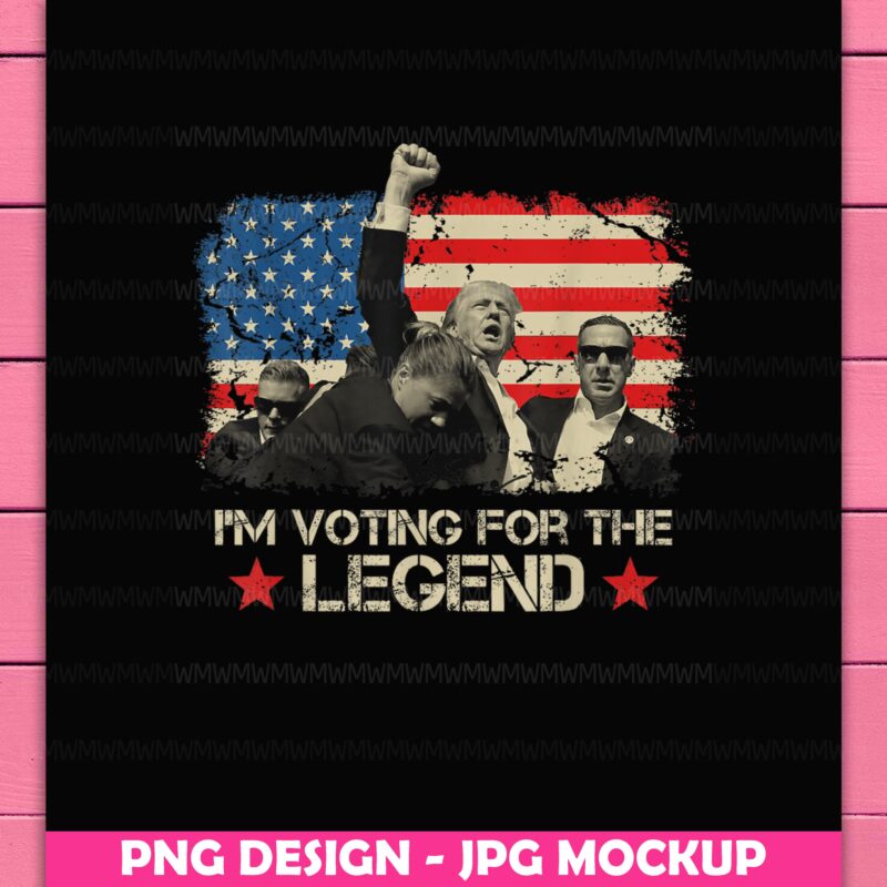 Trump Voting For The Legend President America Flag Design PNG T-shirt Trump Shooting You Missed