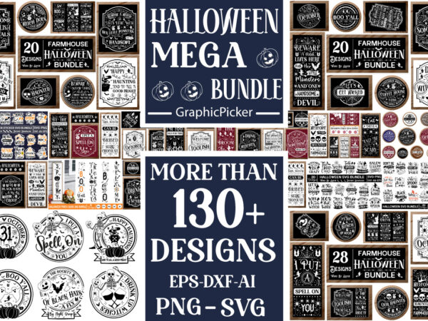 Farmhouse halloween mega bundle, halloween big bundle, halloween gift idea svg, halloween mega bundle, halloween clipart, halloween cut file t shirt graphic design Farmhouse halloween mega bundle, halloween big bundle, halloween gift idea svg, halloween mega bundle, halloween clipart, halloween cut file t shirt graphic design