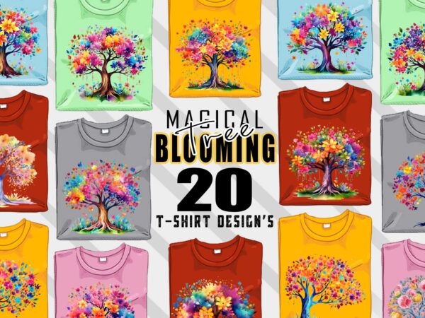 Vintage blooming tree t-shirt design bundle with 20 designs – download instantly retro vintage illustration t-shirt clipart bundle Vintage blooming tree t-shirt design bundle with 20 designs – download instantly retro vintage illustration t-shirt clipart bundle