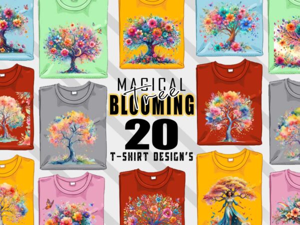 Vintage blooming tree t-shirt design bundle with 20 designs – download instantly retro vintage illustration t-shirt clipart bundle Vintage blooming tree t-shirt design bundle with 20 designs – download instantly retro vintage illustration t-shirt clipart bundle