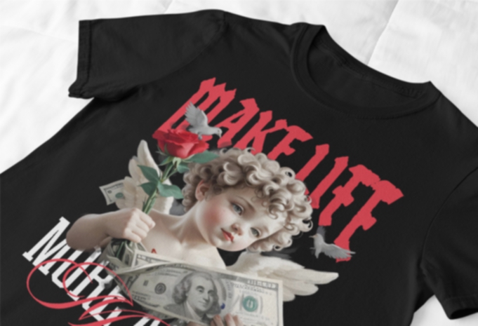 Urban street fashion, premium quality, streetwear design, Angel Streetwear T-Shirts Designs, Cupid Streetwear T-Shirts Designs,