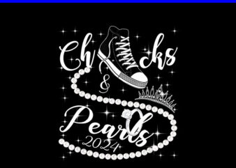 Chucks And Pearls 2024 PNG, Kamala Harris Sneakers PNG