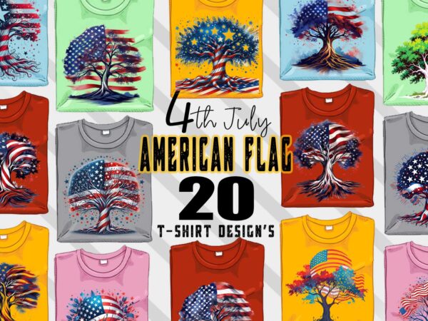 Retro american flag printed tree t-shirt design bundle with 20 png & jpeg designs – download instantly 20 t-shirt design Retro american flag printed tree t-shirt design bundle with 20 png & jpeg designs – download instantly 20 t-shirt design
