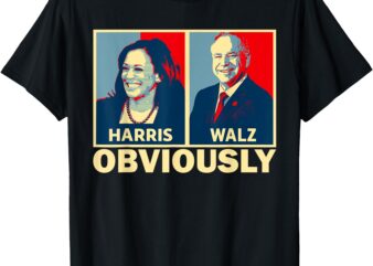 Harris Waltz 2024 Obviously Tim Walz Kamala Harris 2024 T-Shirt