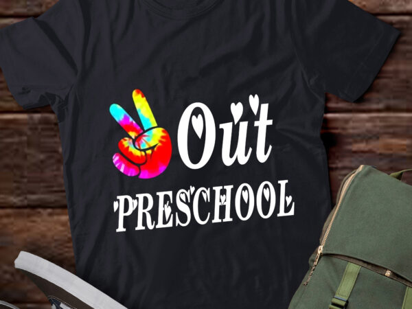 Lt303 peace-out school graduate preschool teachers kids t shirt vector graphic