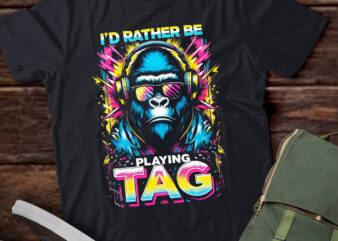 M392 Gorilla VR Gamer I’d Rather Be Playing Tag Gorilla t shirt designs for sale