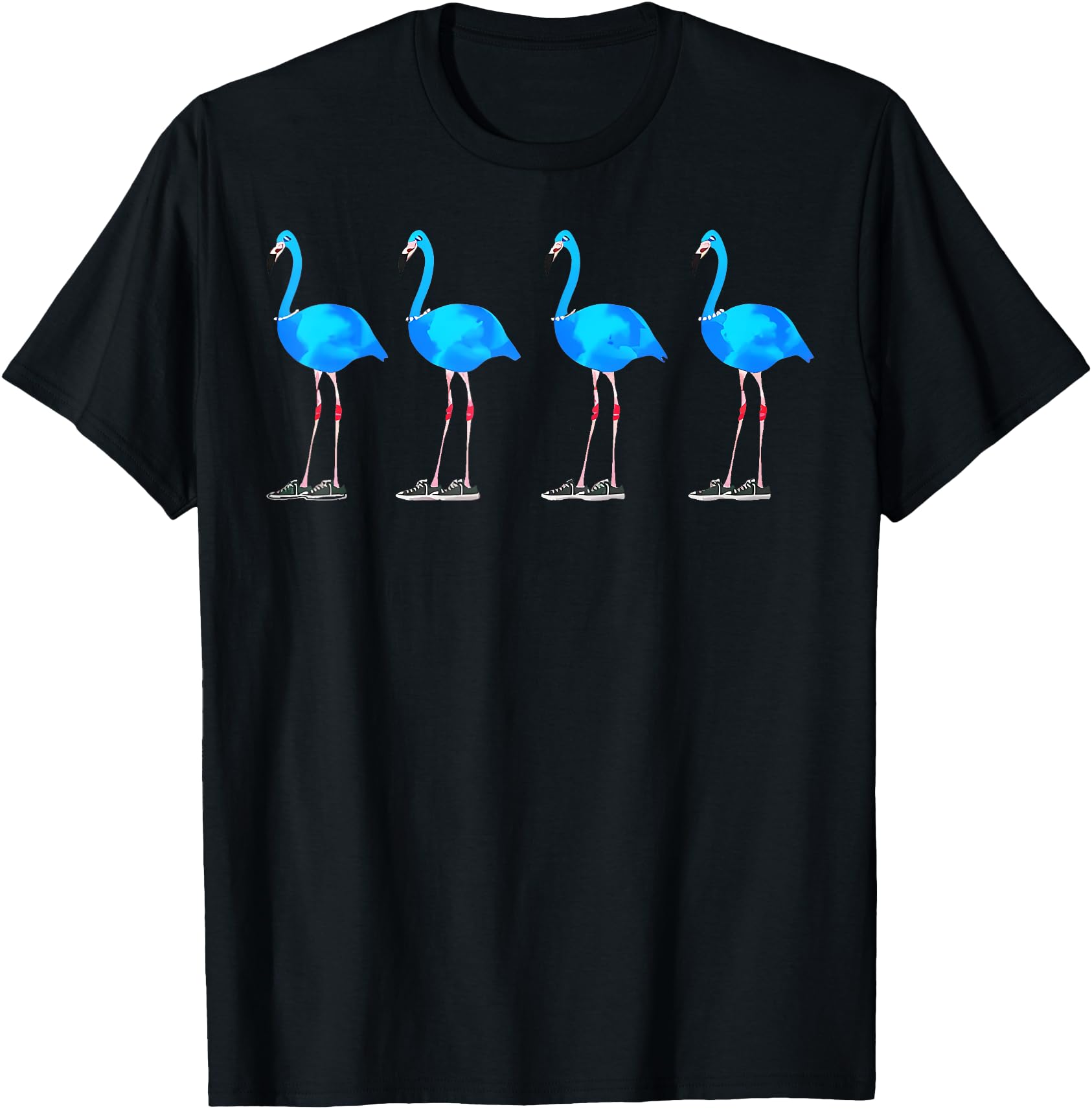 Multiple Blue Flamingo Support Vote Chucks And Pearls T-Shirt - Buy t