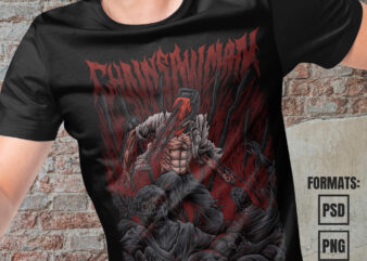 Premium chainsaw man anime vector t-shirt design template #34