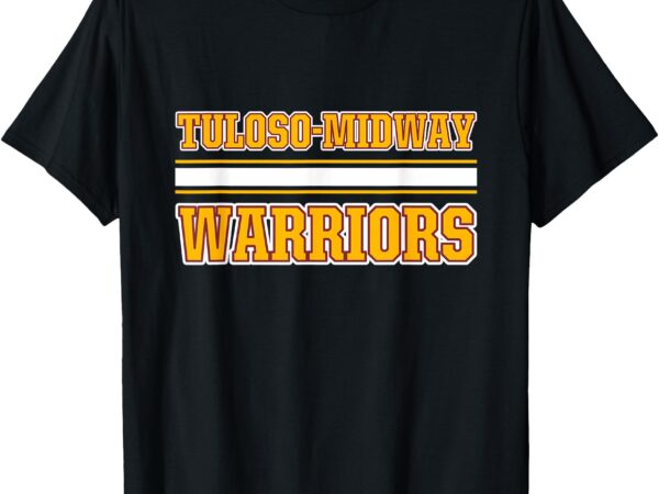 Tuloso-midway warriors horizontal stripes t-shirt
