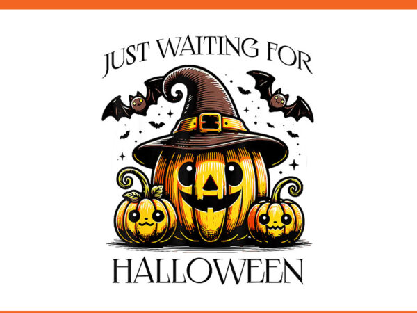 Just waiting for halloween pumpkin png vector clipart Just waiting for halloween pumpkin png vector clipart