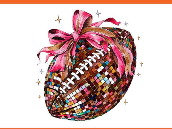 Coquette bow disco football game day touchdown season png, game day touchdown coquette bow png t shirt vector file Coquette bow disco football game day touchdown season png, game day touchdown coquette bow png t shirt vector file