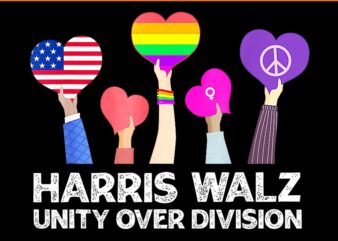 Harris Waltz 2024 Unity Over Division Kamala Harris Tim Walz PNG