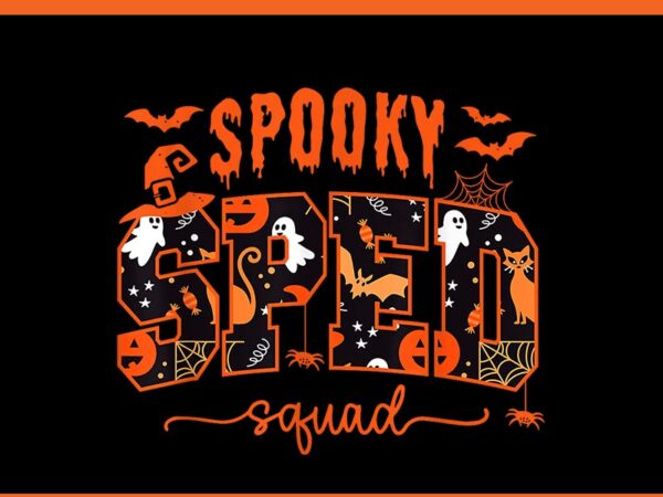 Spooky sped squad team special education teacher halloween png t shirt template vector Spooky sped squad team special education teacher halloween png t shirt template vector