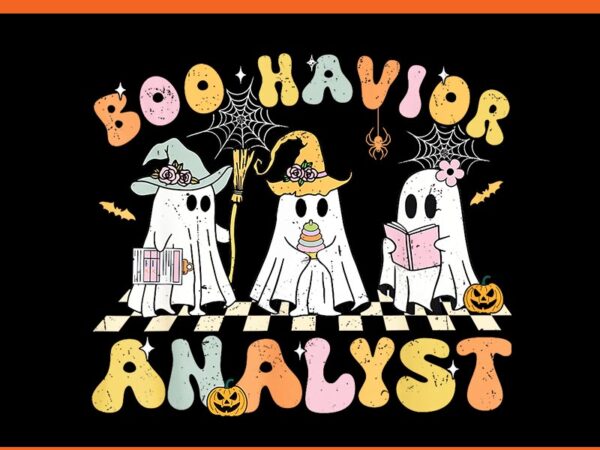 Ghost boo havior analyst therapist bcba halloween png t shirt design template Ghost boo havior analyst therapist bcba halloween png t shirt design template