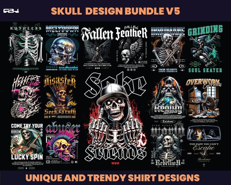 t-shirt vector 86 T-shirt designs bundle, skull skeleton street wear design bundle, rock design, Aesthetic Design, Urban design, Graphics shirt , DTF, DTG