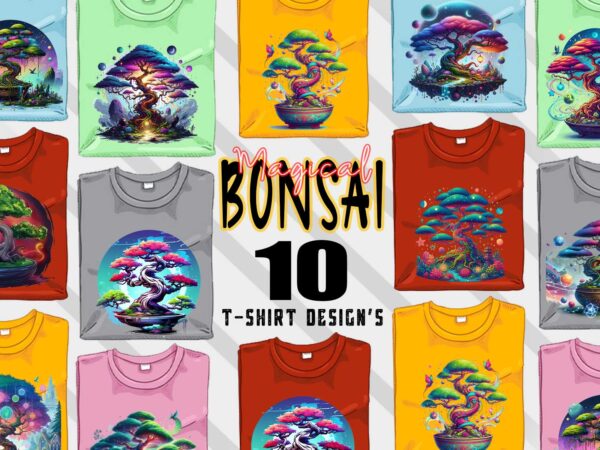 Bonsai tree t-shirt design bundle with 10 designs – download instantly retro vintage t-shirt Bonsai tree t-shirt design bundle with 10 designs – download instantly retro vintage t-shirt