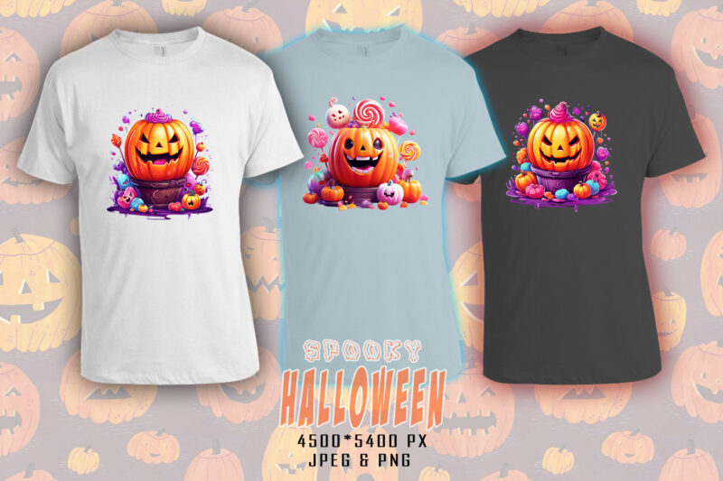 Magical Halloween Cute Ghost t-shirt design bundle with 100 designs