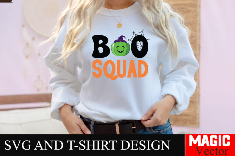 Boo Squad SVG Cut File,Boo Squad,Halloween welcome svg, spooky svg, ghost svg, Halloween svg bundle, Halloween clipart, funny halloween svg,