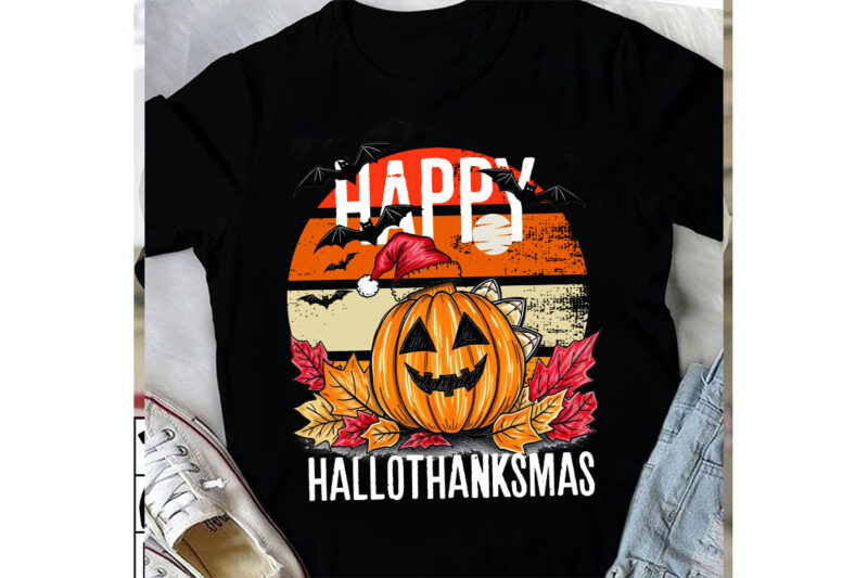 Happy Hallothankmas t-Shirt Design,Halloween t-shirt design,halloween,Halloween t-Shirt Design bundle,Happy helloween t-shirt design,hellowe