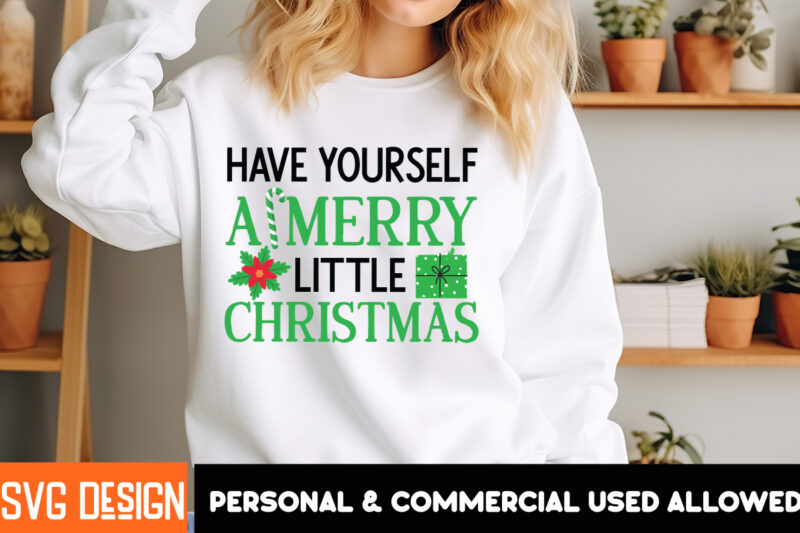 Have Yourself A Merry Little Christmas T-Shirt Design, Have Yourself A Merry Little Christmas Vector T-Shirt Design, I m Only a Morning Pers