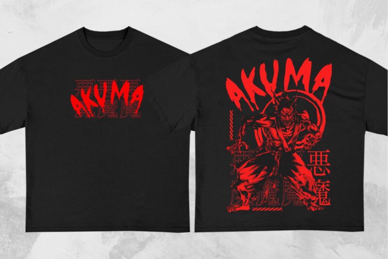 Japanese Streetwear T-Shirt Designs Bundle