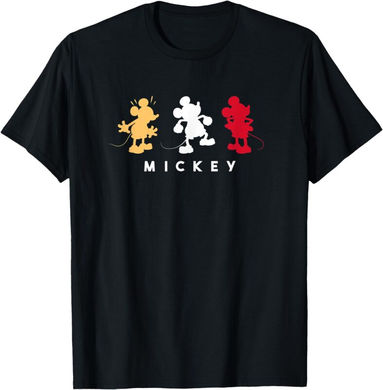 Amazon Essentials Disney Mickey Silhouette Trio T-Shirt