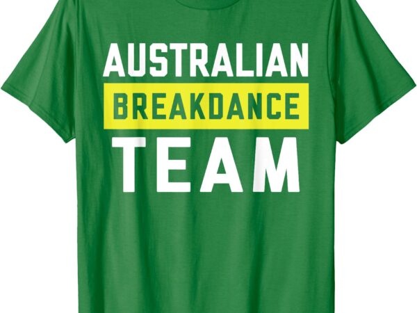 Australian breakdancing costume team break dancer matching t-shirt