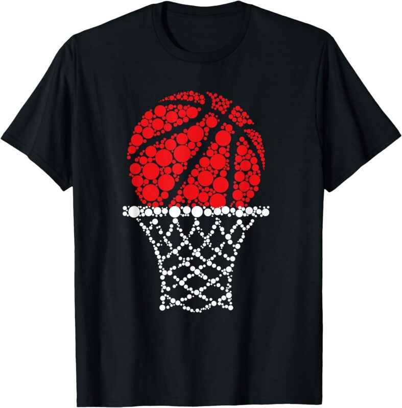 Basketball Dots Happy Dot Day For Kids Man Woman T-Shirt